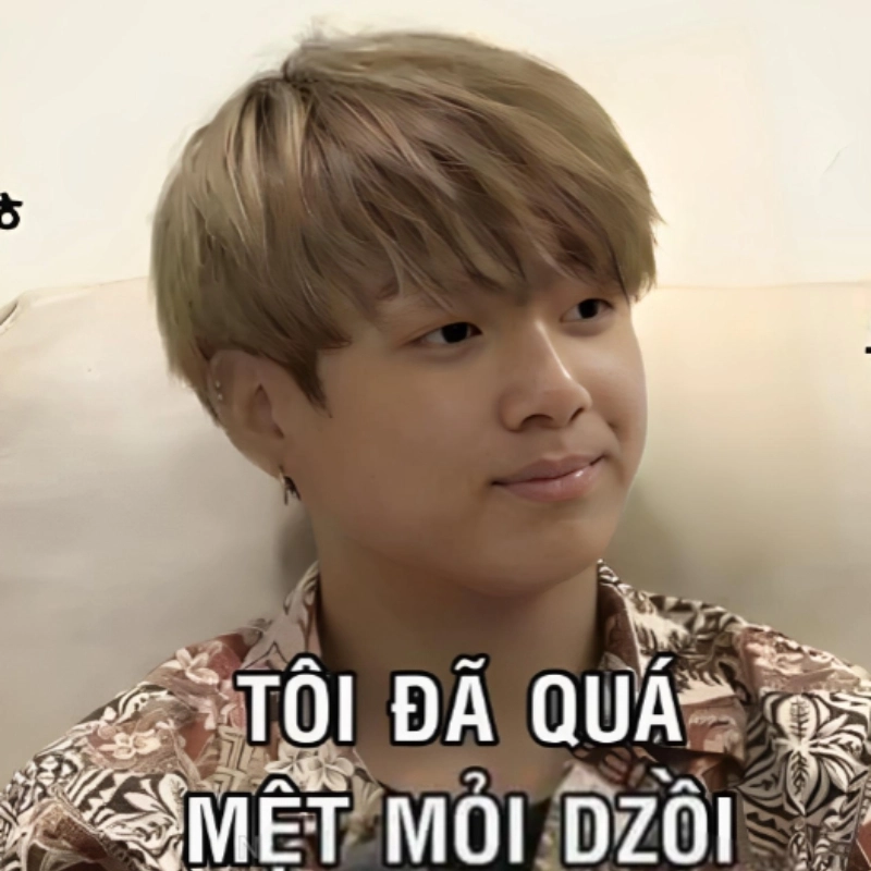 Quá mệt mỏi meme phản ánh sự kiệt sức và chán nản qua hình ảnh hài hước