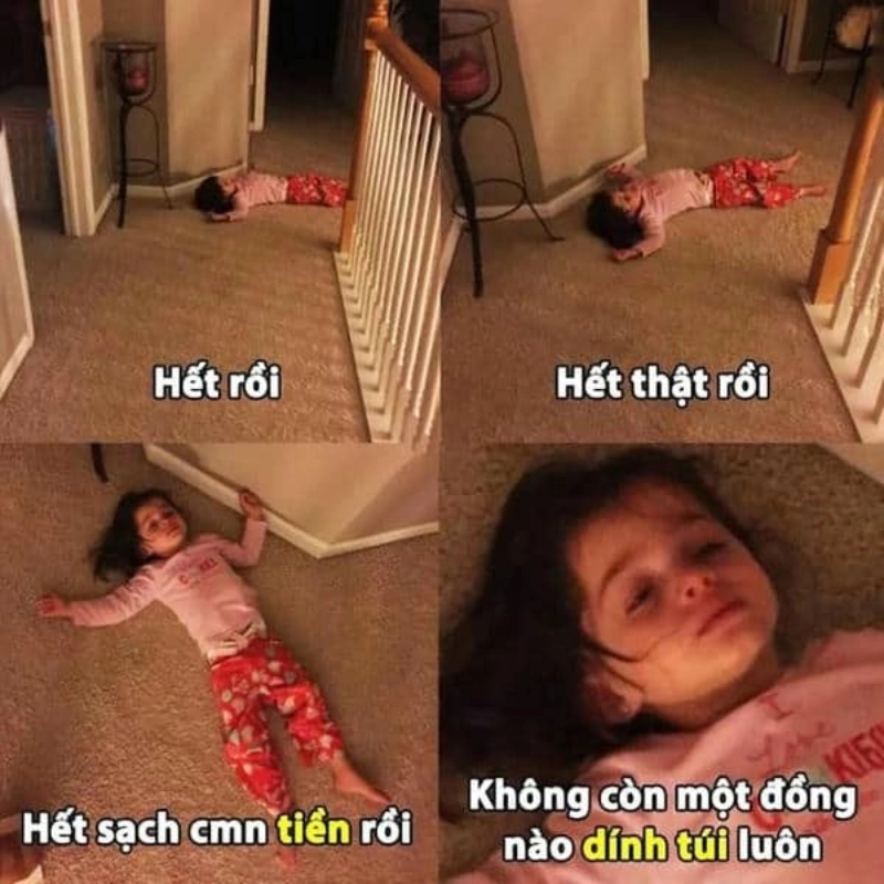 Meme hết tiền rồi là tình huống cực kỳ hài hước, bạn không thể bỏ qua