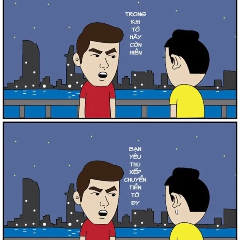 Meme nhận tiền với những tình huống hài hước bất ngờ và cực kỳ vui nhộn
