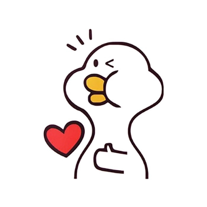 Meme vịt trắng cực dễ thương