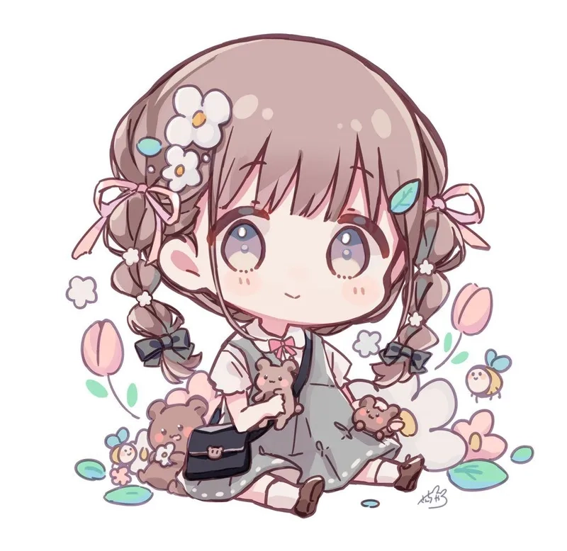 Tỏa sáng cá tính với ảnh anime chibi cute nữ hot trend