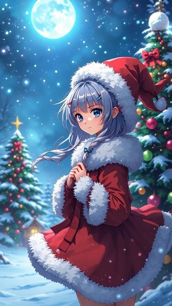 Hình ảnh Giáng sinh anime đầy màu sắc, tuyệt vời để làm avatar dịp lễ