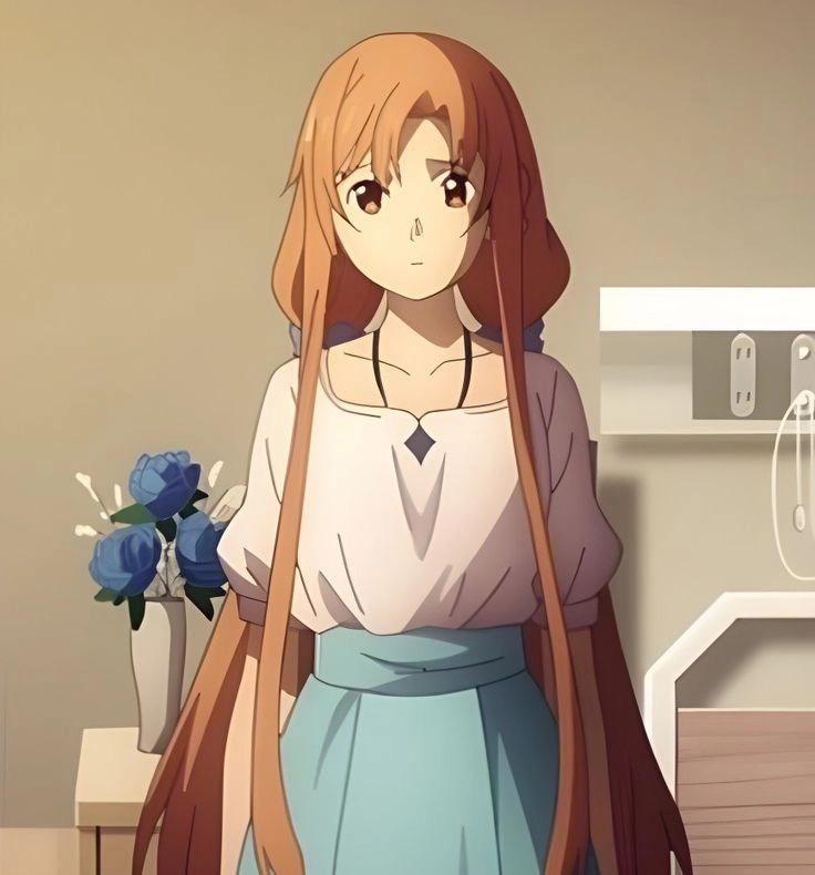 Asuna eyes ánh lên sự quyết đoán và nhân hậu