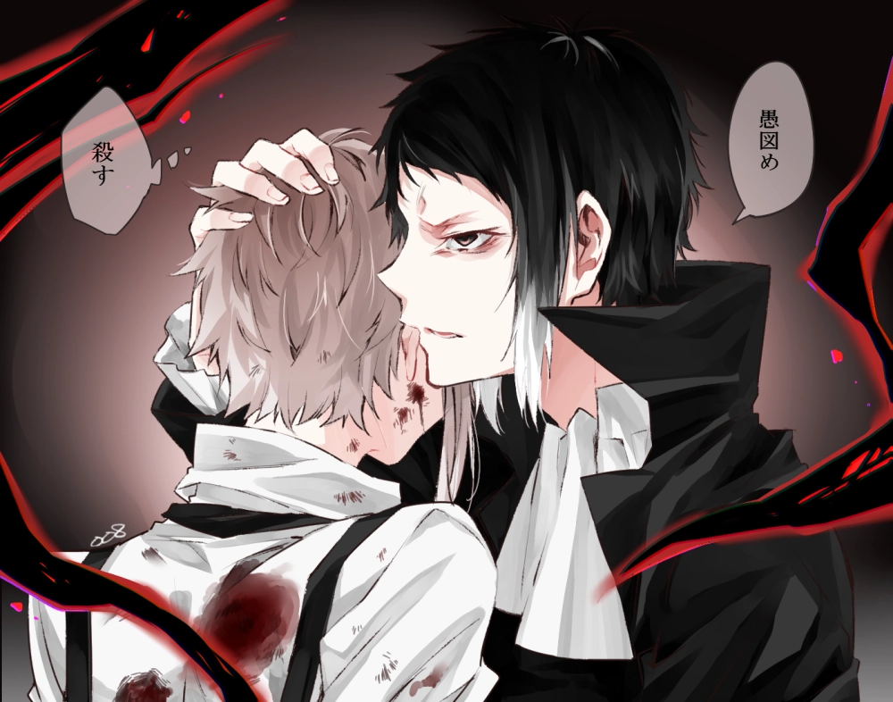 Atsushi x Akutagawa official art đẹp mê mẩn và giàu biểu cảm