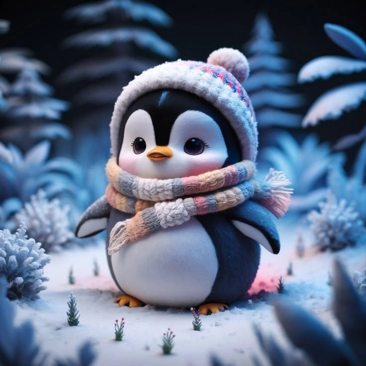 Đổi ngay hình nền chim cánh cụt cute cho điện thoại thêm xinh