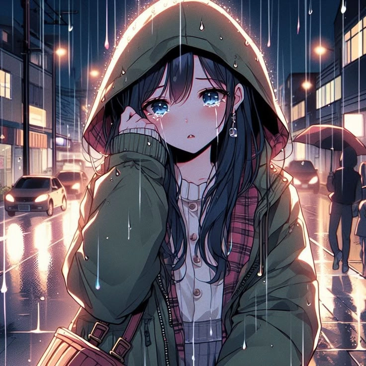 Ảnh anime khóc nữ là lựa chọn avatar cô đơn nữ đậm chất tâm trạng
