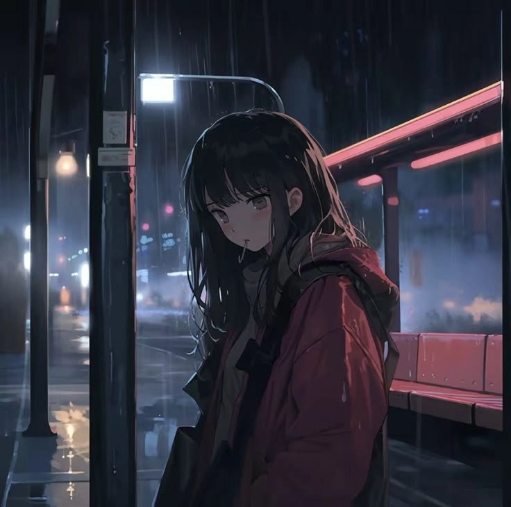 Ảnh anime nữ buồn ngầu nổi bật phong cách buồn pha lẫn cá tính
