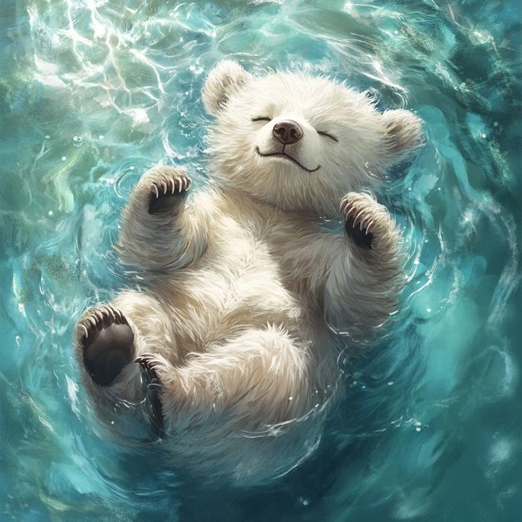 Siêu mê hình ảnh của gấu trắng siêu cute