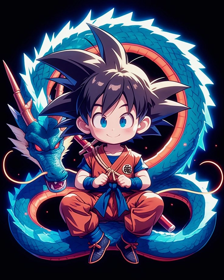 Tình cảm tuổi thơ qua hình goku lúc nhỏ