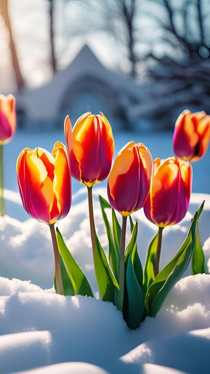 Vẽ hoa tulip đơn giản từng nét cọ nhẹ nhàng tạo nên bức tranh tuyệt đẹp