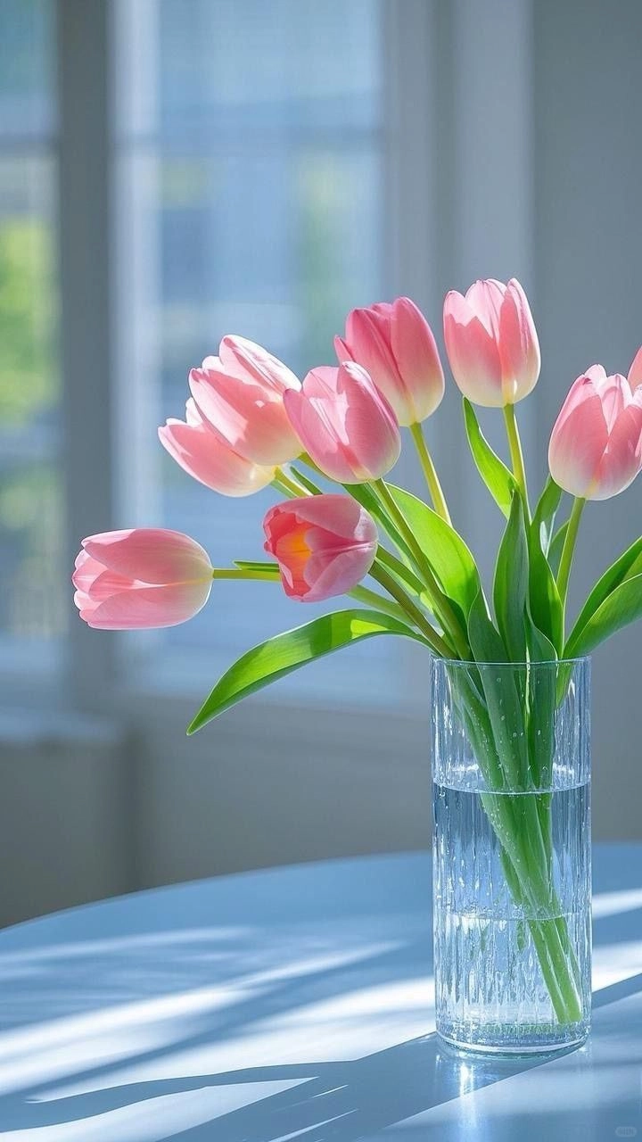 Màn hình hoa tulip rực rỡ, làm nổi bật thiết bị của bạn