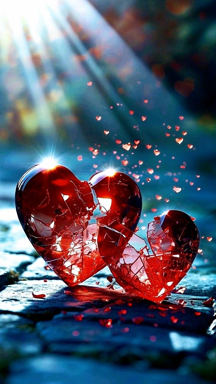 Thể hiện tâm trạng cùng hình trái tim nứt trong avatar trái tim