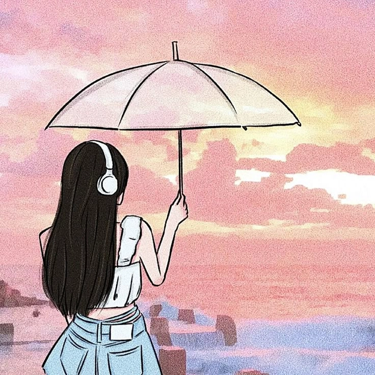 Cô gái buồn quay lưng bên bờ biển vắng