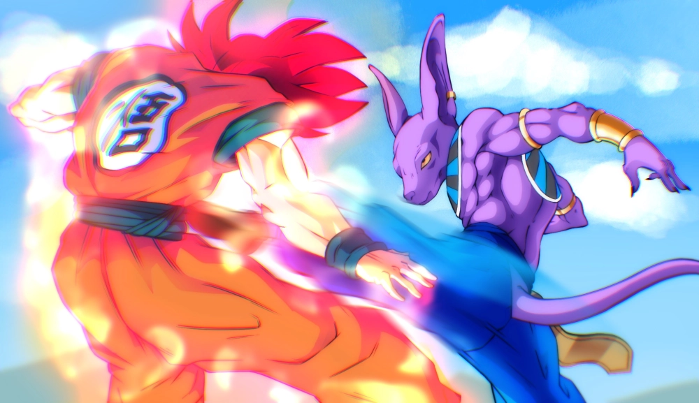 Goku đấu với Beerus cuộc chiến không khoan nhượng giữa Goku và vị thần hủy diệt