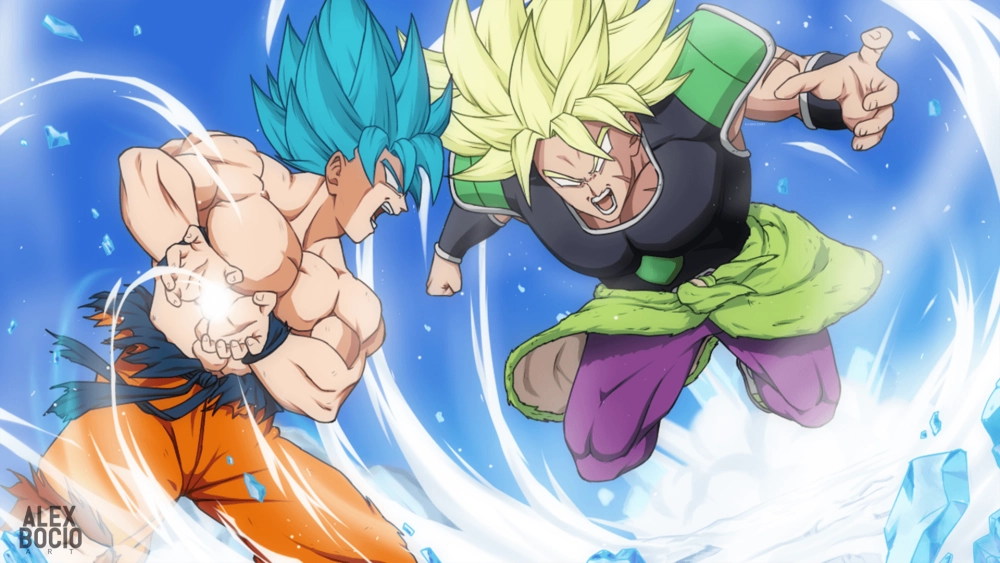 Goku Broly hai chiến binh Saiyan với sức mạnh không giới hạn