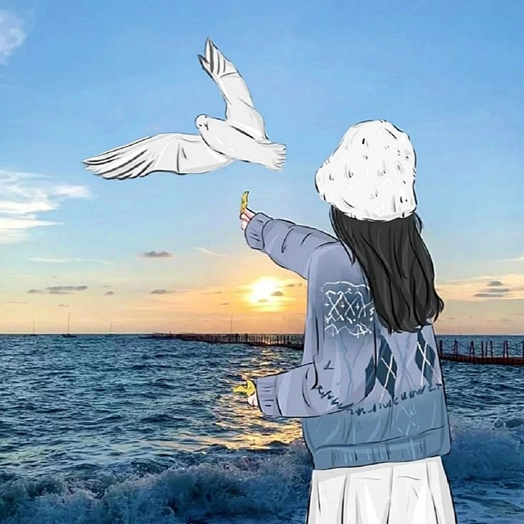 Ảnh quay lưng buồn với khung cảnh tối