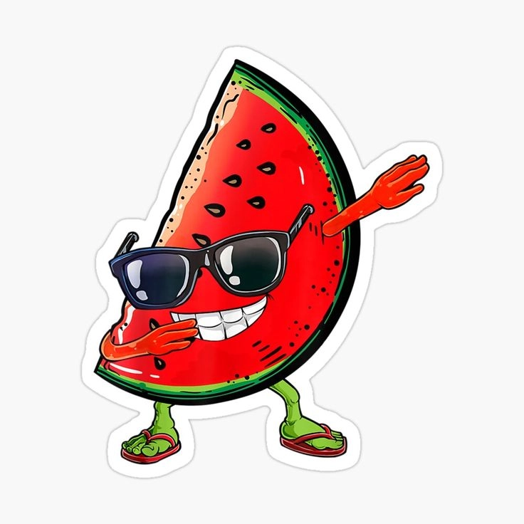 Góc chill dễ thương cùng hình nền quả dưa hấu cute