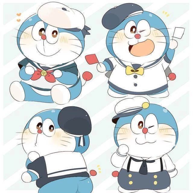 Avatar doremon chibi mang phong cách đáng yêu của chú mèo máy huyền thoại