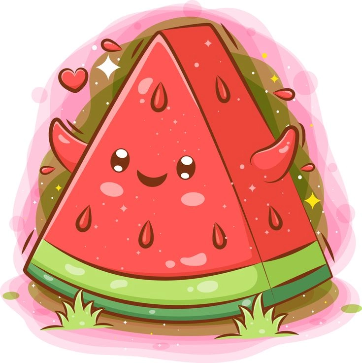 Avatar dưa hấu chibi tươi mát, dễ thương và vô cùng độc đáo