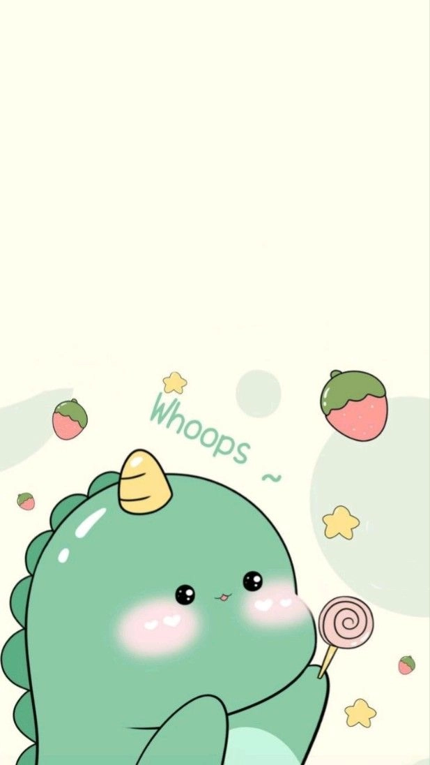 Hình nền chibi avatar khủng long giúp điện thoại của bạn thêm sinh động