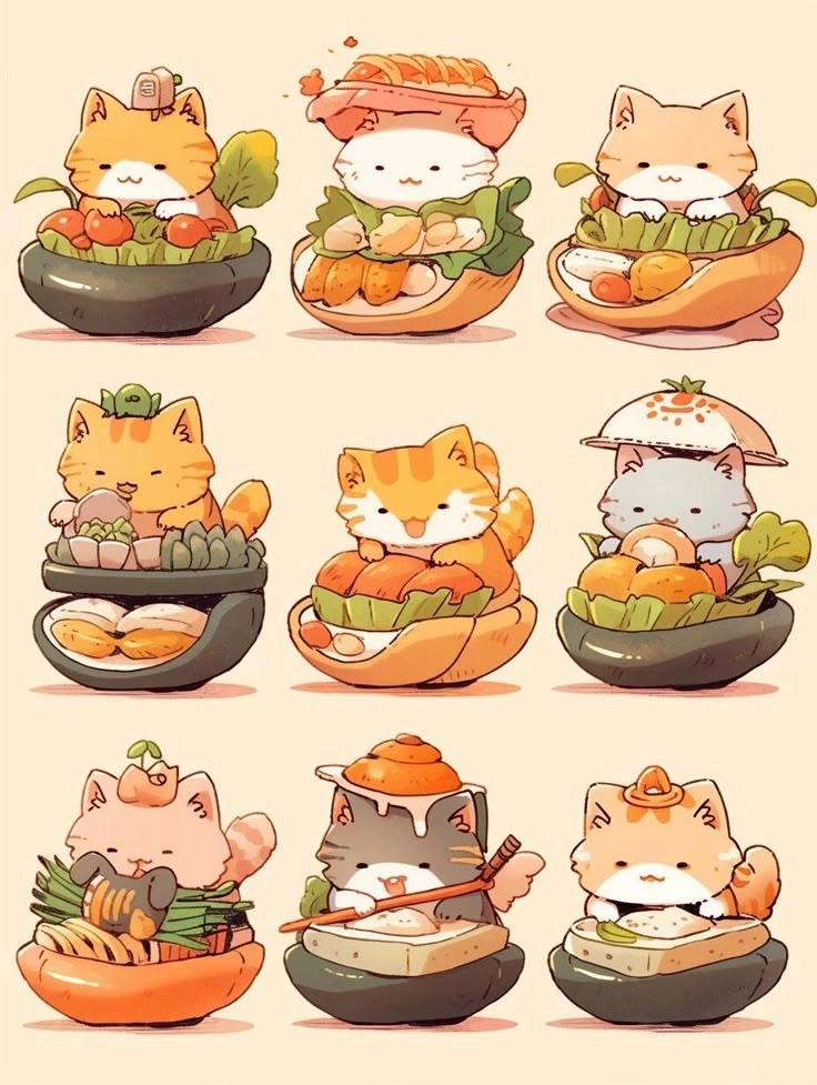 Avatar mèo cute chibi giúp bạn thể hiện cá tính đáng yêu của mình