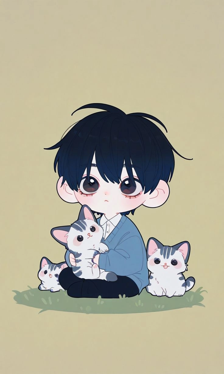 Avatar chibi nam cute đáng yêu nhưng vẫn giữ nét mạnh mẽ riêng biệt