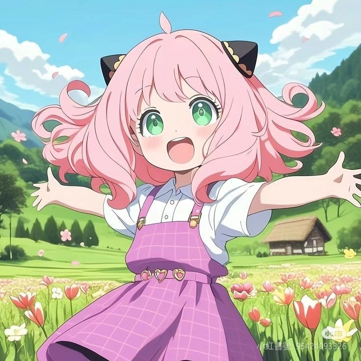 Avatar chibi nữ cute màu hồng dịu dàng, đáng yêu và cực xinh xắn