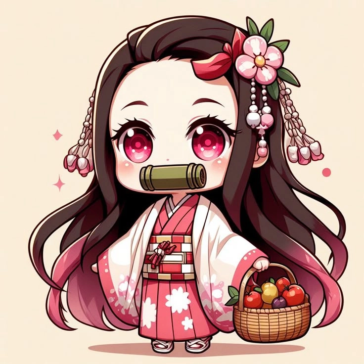 Avatar đẹp cho nữ cute chibi phong cách dễ thương và nữ tính