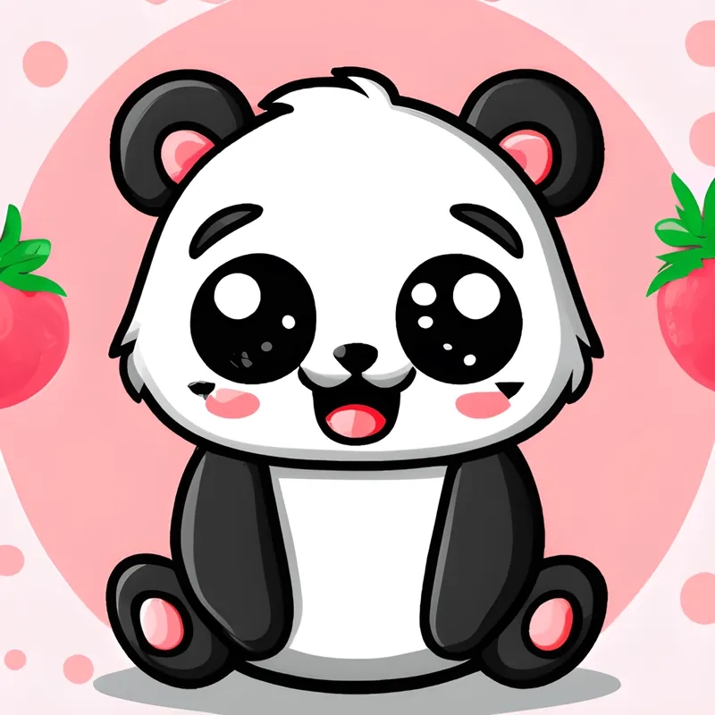 Sự kết hợp đáng yêu của chibi cute chibi gấu trúc làm ai cũng tan chảy