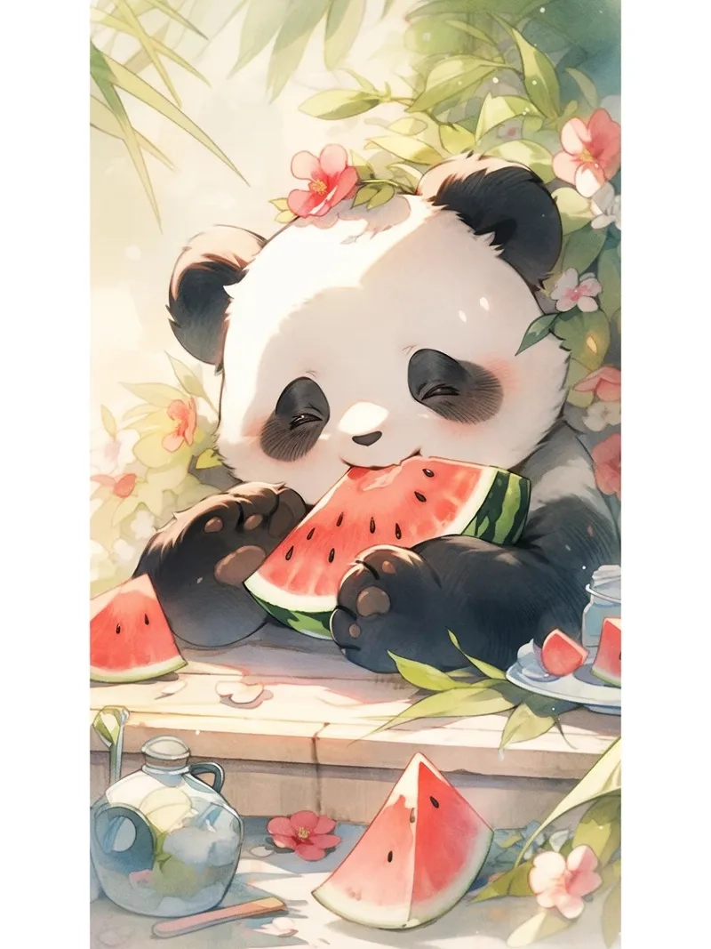 Cập nhật ngay hình nền gấu trúc chibi cho điện thoại bạn