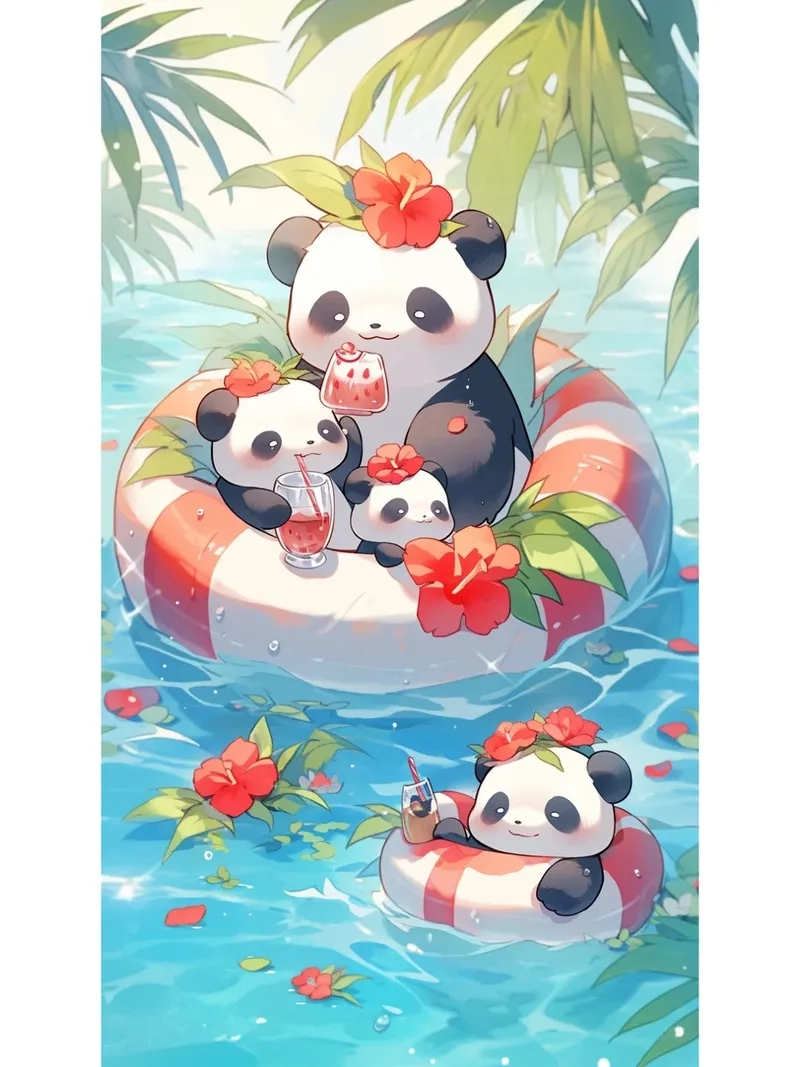 Chiêm ngưỡng loạt hình ảnh gấu trúc chibi cực phẩm miễn phí
