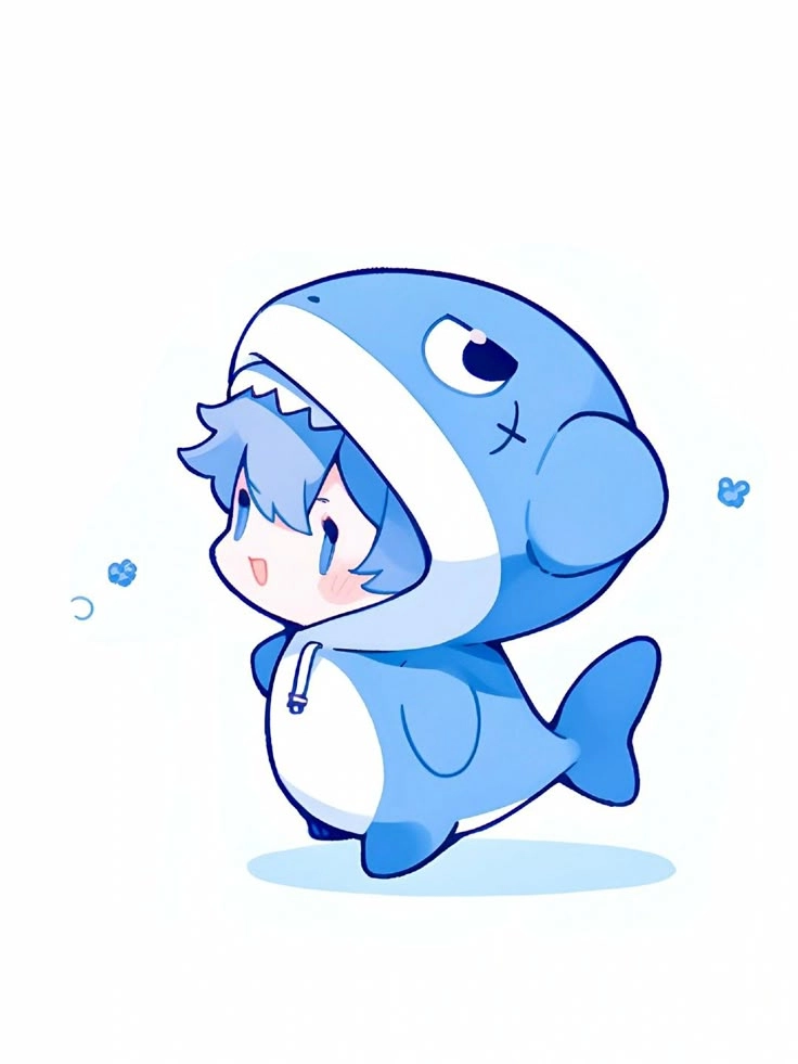 Avatar chibi màu xanh dương nhẹ nhàng nhưng vẫn rất cuốn hút