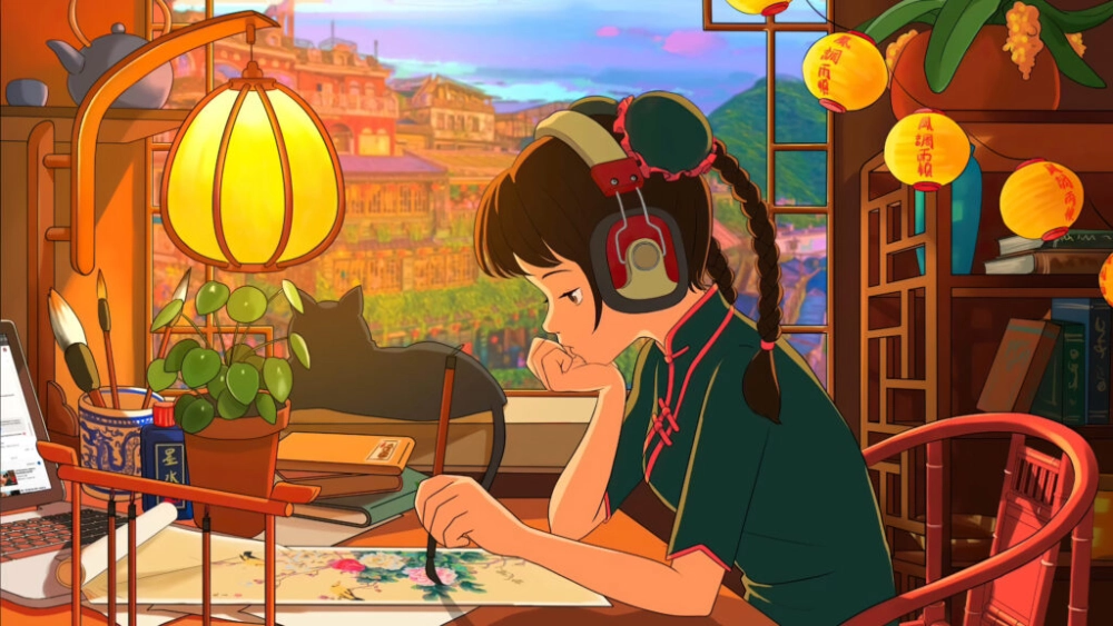 Avatar máy tính chill mang phong cách đơn giản nhưng đầy cuốn hút