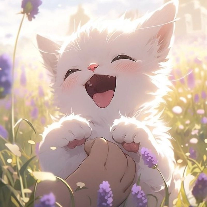 Avatar mèo chill dễ thương nhưng vẫn giữ nét thư giãn