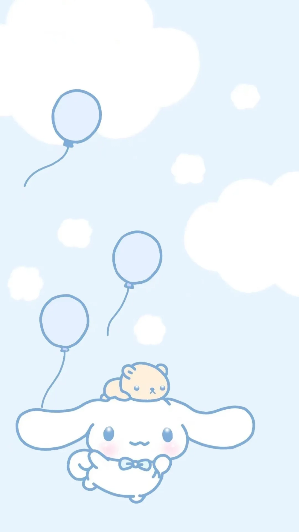 Không gian dịu mắt với hình nền Cinnamoroll màu xanh