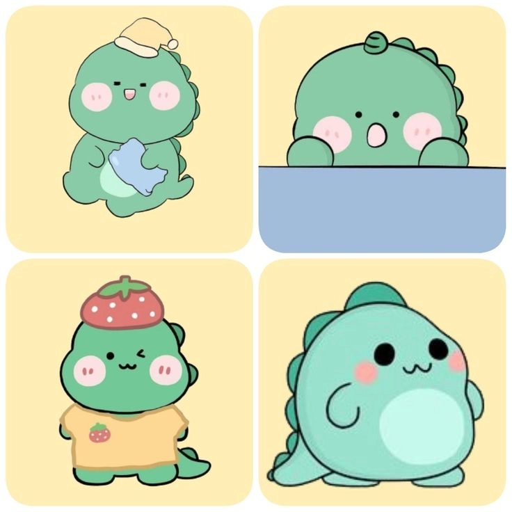 Cảm hứng ngọt ngào từ hình cute khung long