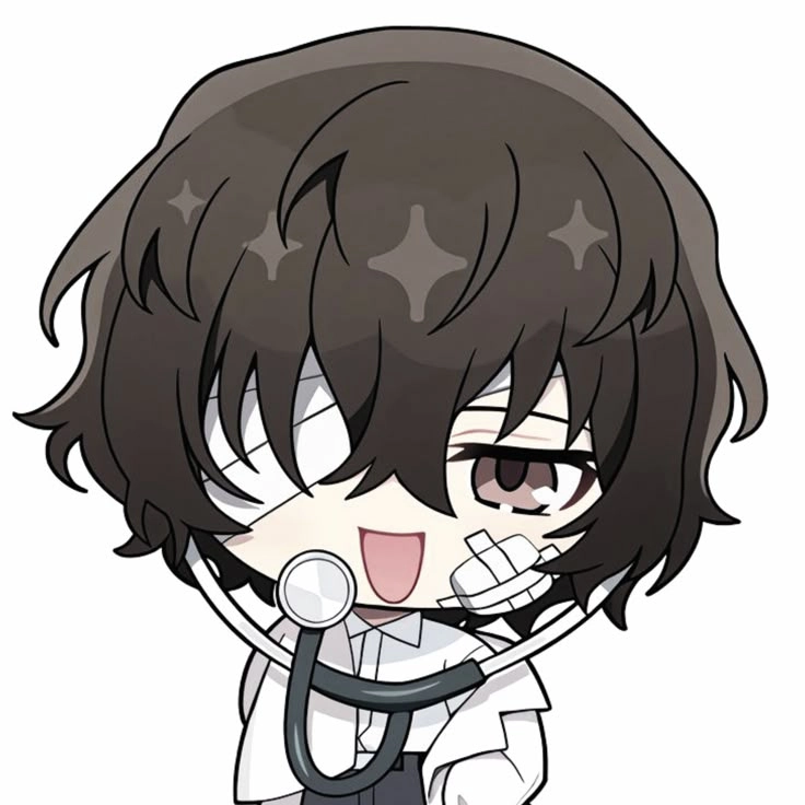 Anime Dazai chibi xuất hiện với biểu cảm siêu cute
