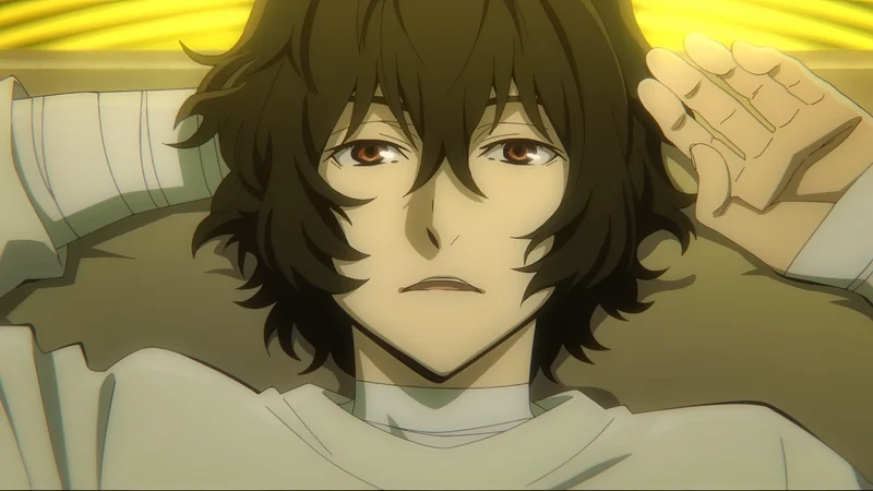 Osamu Dazai Bungo Stray Dogs với ánh mắt đầy u sầu