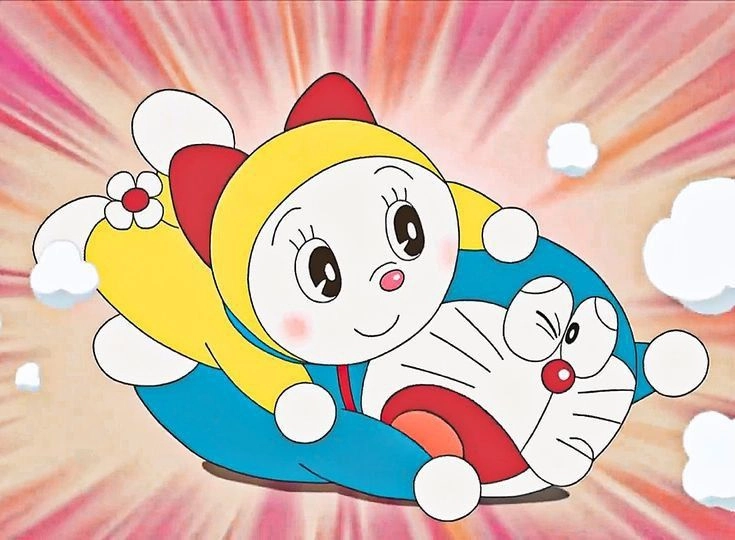 Doraemi và Doraemon luôn thể hiện mối quan hệ anh em đáng yêu trong mỗi tập