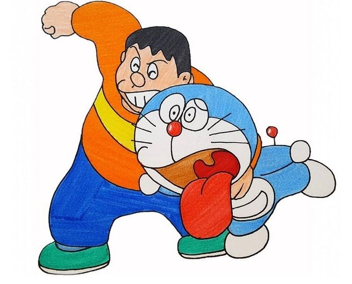 Doraemon và Jaian tạo nên những tình huống thú vị, hài hước không thể thiếu trong mỗi tập phim