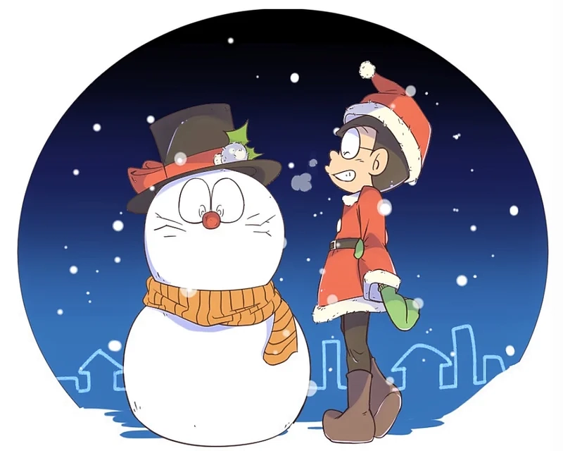 Doraemon với cả Nobita luôn đồng hành qua mọi chuyến hành trình