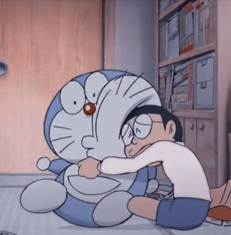 Hình ảnh Doremon và Nobita cute khiến ai nhìn cũng thấy vui