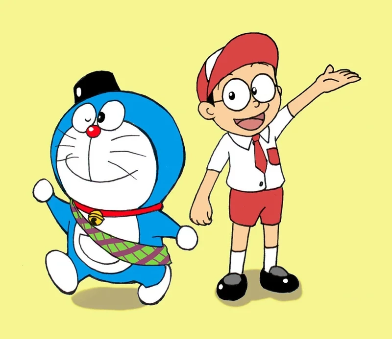 Hình ảnh Doremon và Nobita ngầu trong các tập phim hành động