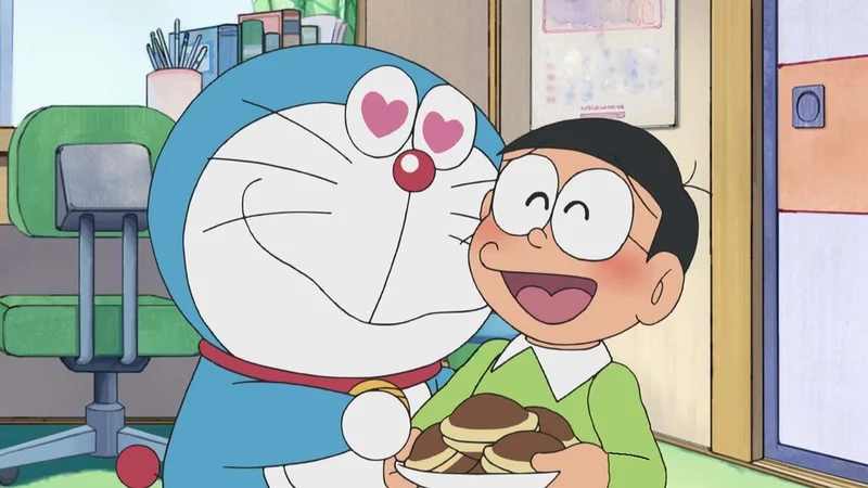 Ảnh Doremon và Nobita ngầu thể hiện phong cách chiến đấu chất lừ