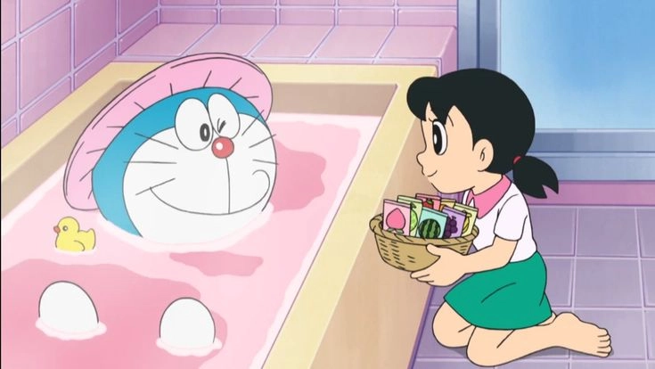 Doraemon và Shizuka luôn đồng hành cùng nhau trong mọi tình huống