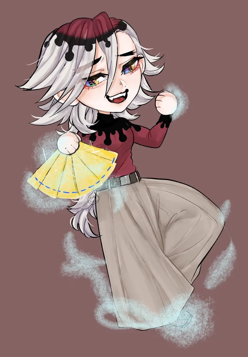 Cặp đôi hoàn hảo douma y akaza chibi rất đáng yêu