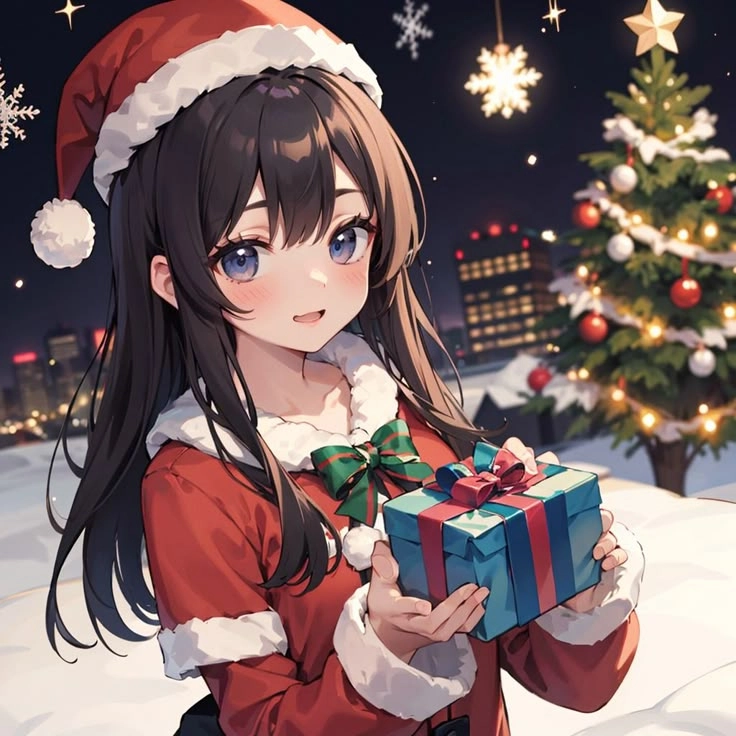 Chibi anime hình ảnh Giáng sinh cute đáng yêu, dễ thương cho trang cá nhân