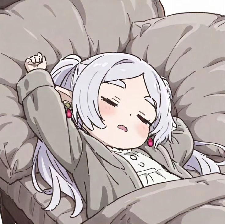 Frieren chibi anime phiên bản thu nhỏ nhưng vẫn rất thần thái