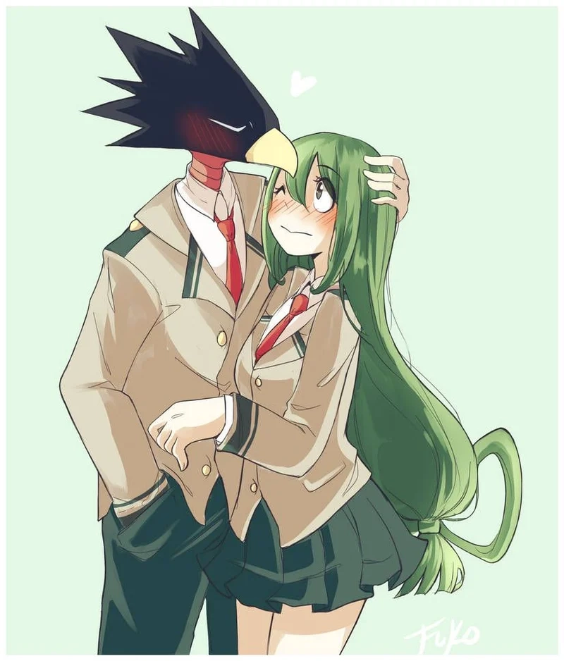 Fumikage Tokoyami x Tsuyu Asui rất ăn ý cùng nhau