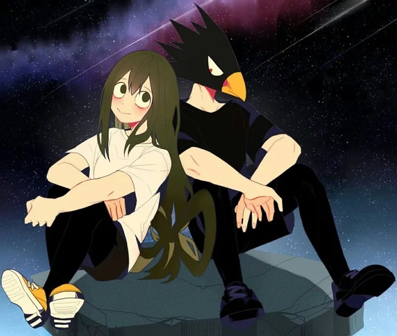 Tokoyami x Tsuyu fanart bùng nổ trên mạng xã hội